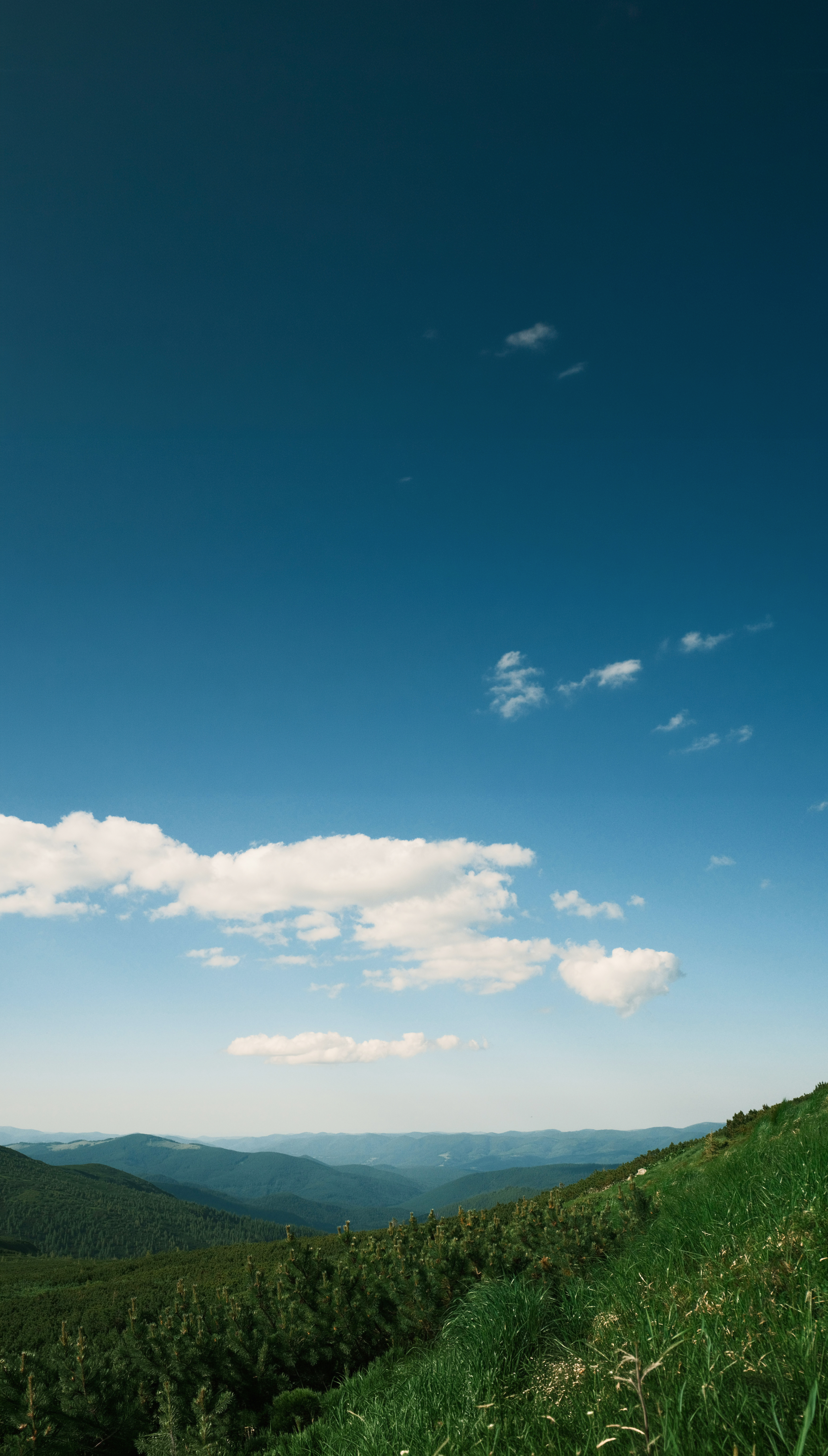 Mountain landscape with the resort